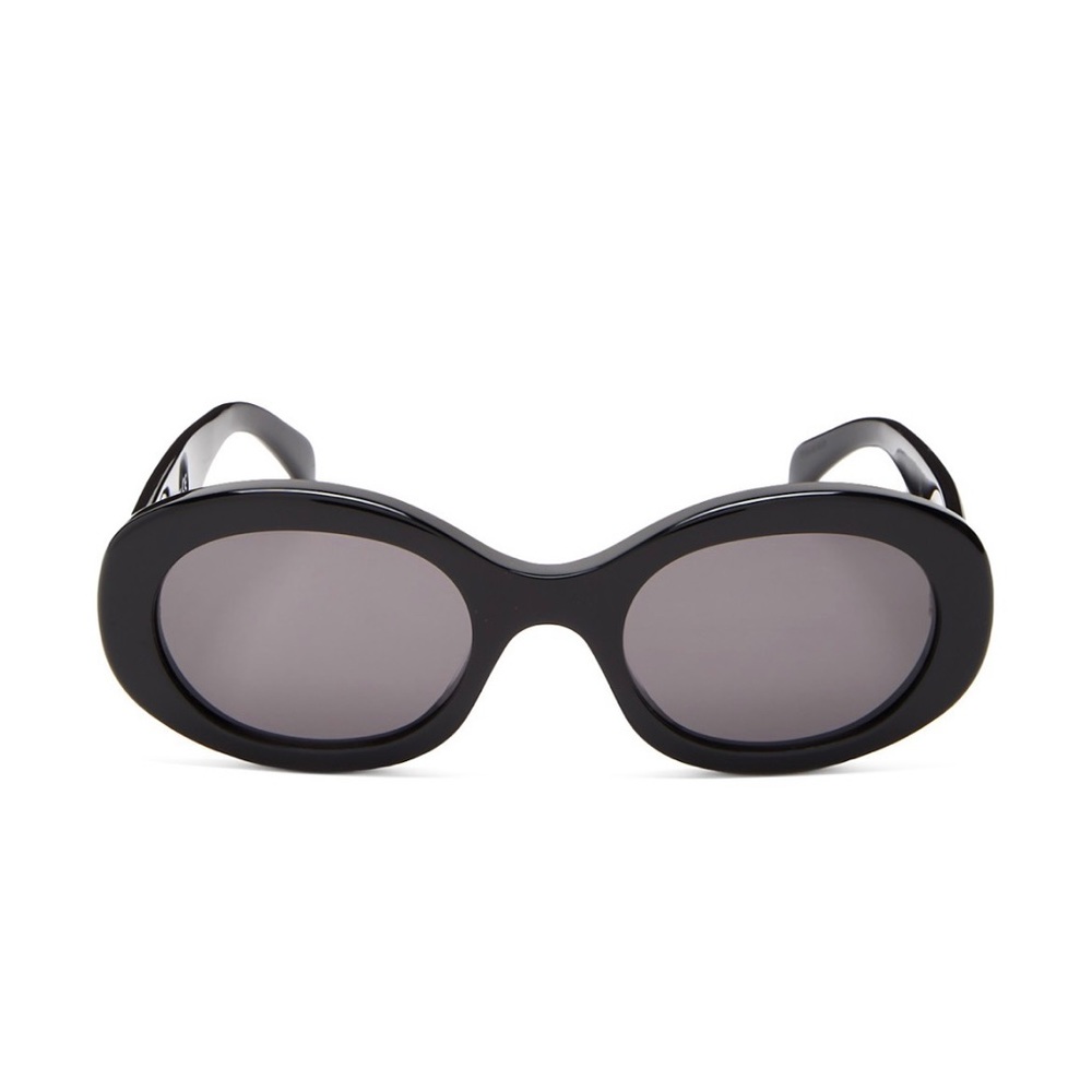 NIC 🖤 CELINE “Triomphe” Oval Sunglasses in Black & Gold - Picture 3 of 3